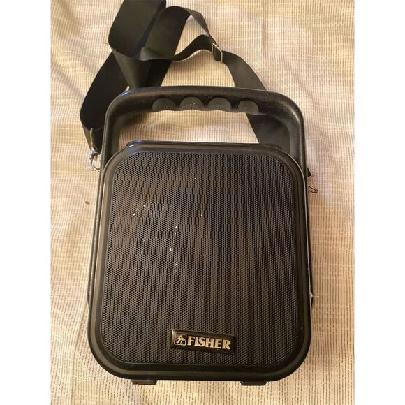 Fisher Go Beats Wireless Portable Speaker Black with TF/USB/Line In - Picture 1 of 7